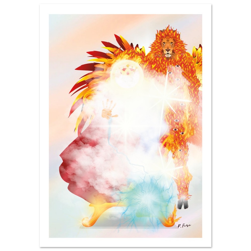 Guarding the Throne: Christian Wall Art - Modern Home Decor & Faith Prints