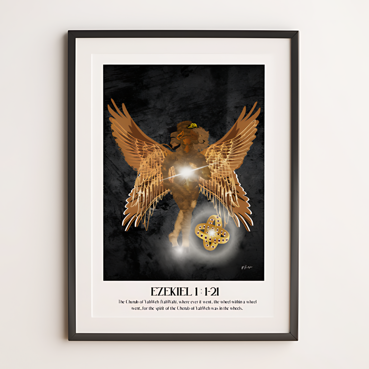 Ezekiel Cherub: Christian Wall Art - Modern Home Decor - Faith Prints