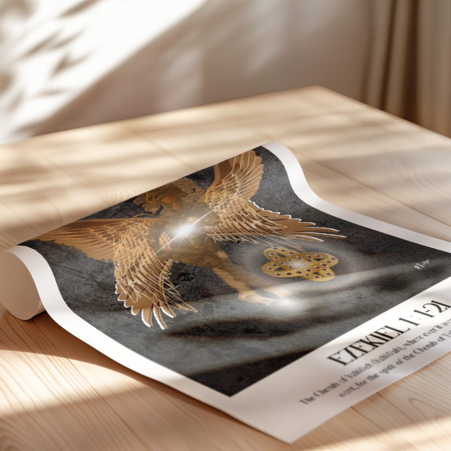 Ezekiel Cherub: Christian Wall Art - Modern Home Decor - Faith Prints