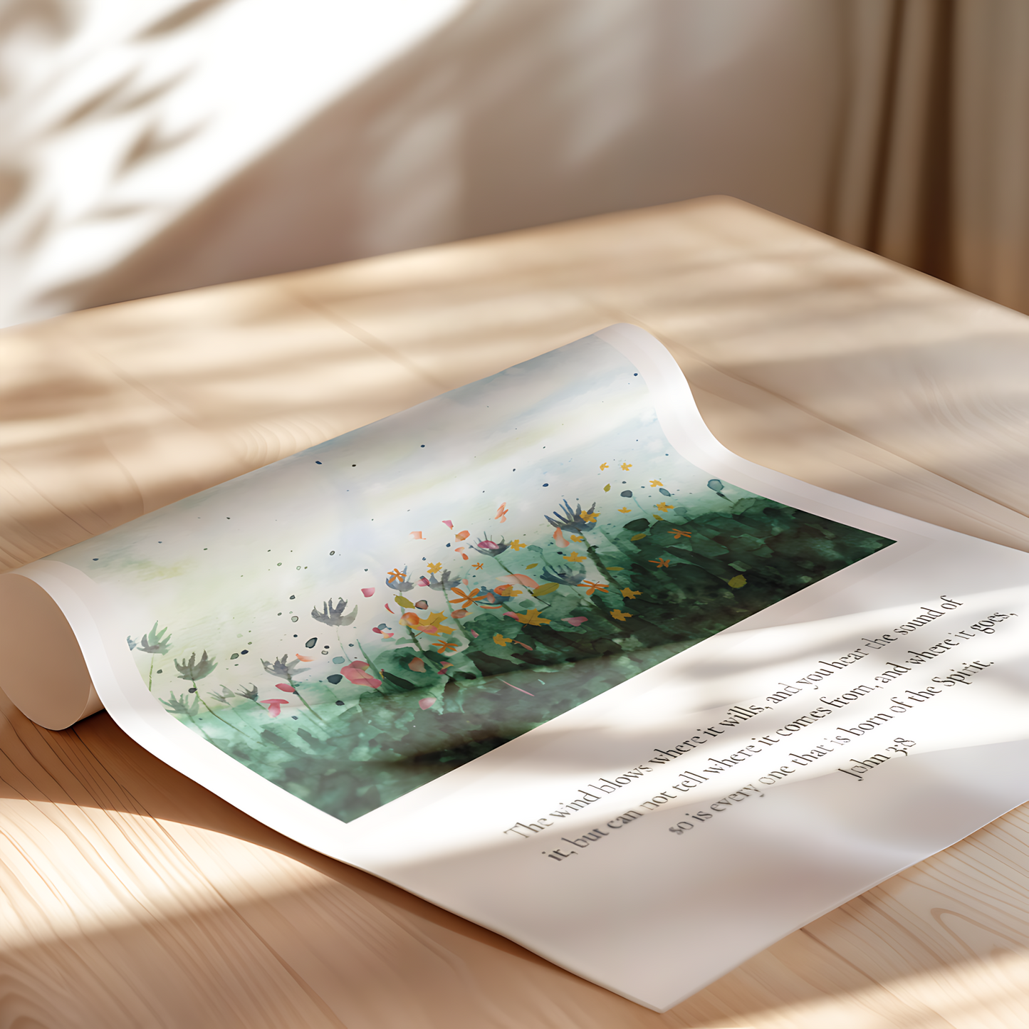 Wind of The Spirit: Christian Wall Art - Modern Home Decor & Faith Print