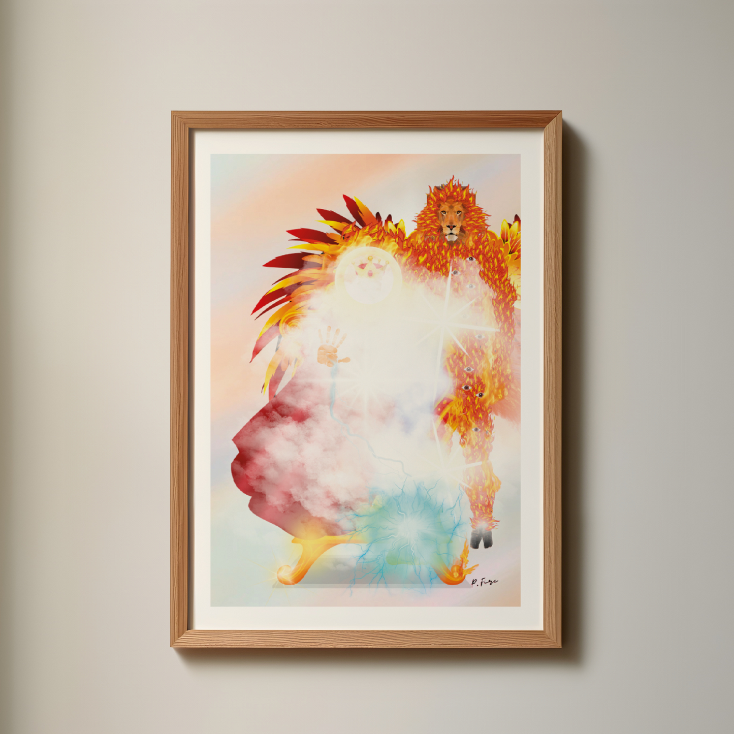 Guarding the Throne: Christian Wall Art - Modern Home Decor & Faith Prints