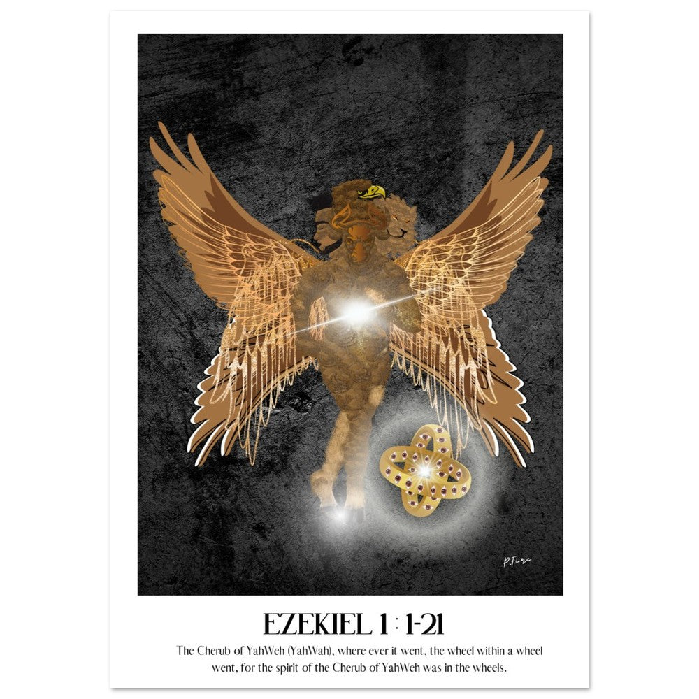 Ezekiel Cherub: Christian Wall Art - Modern Home Decor - Faith Prints